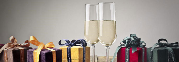 champagne and presents